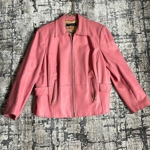 Pink Leather Jacket